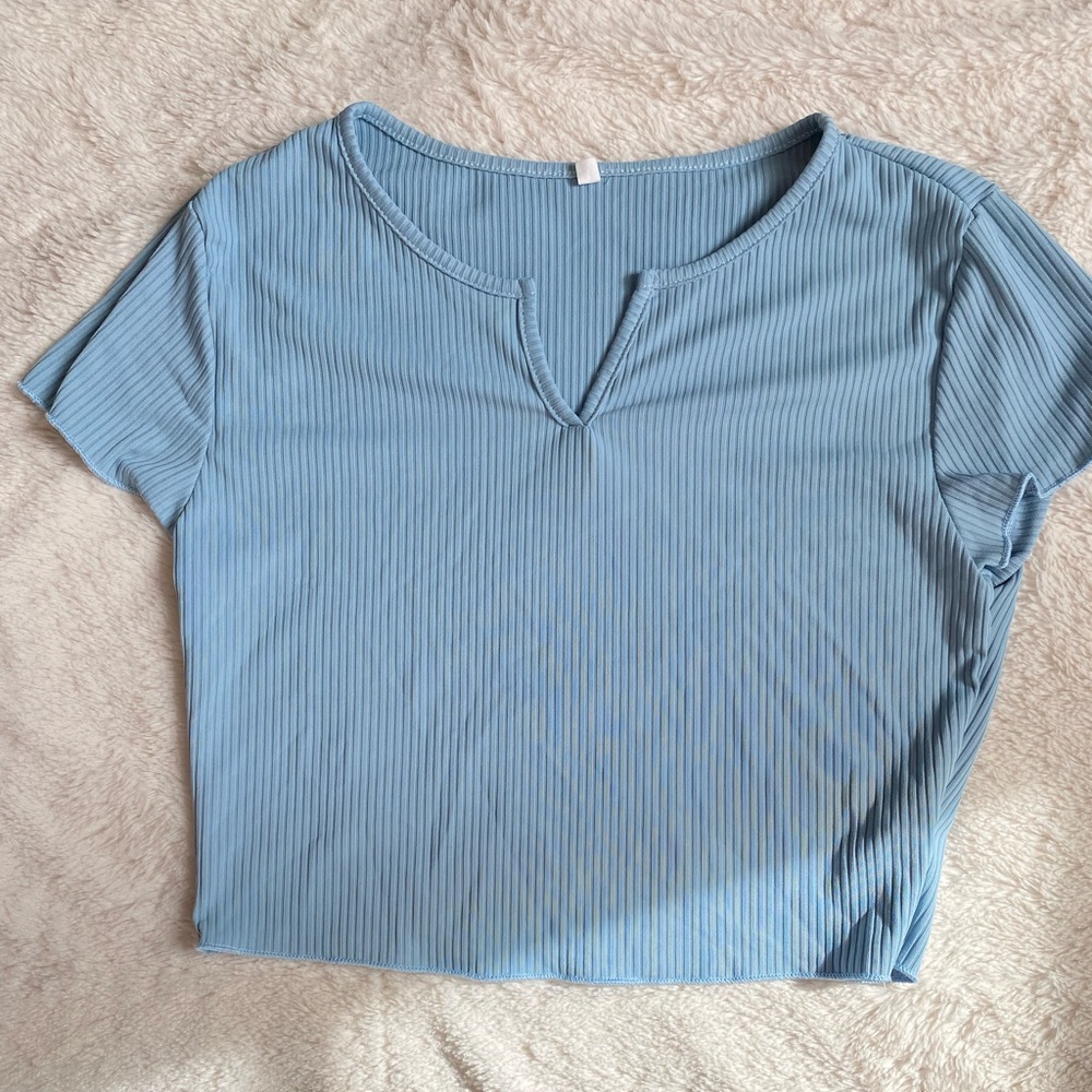 Cropped Blue Tee